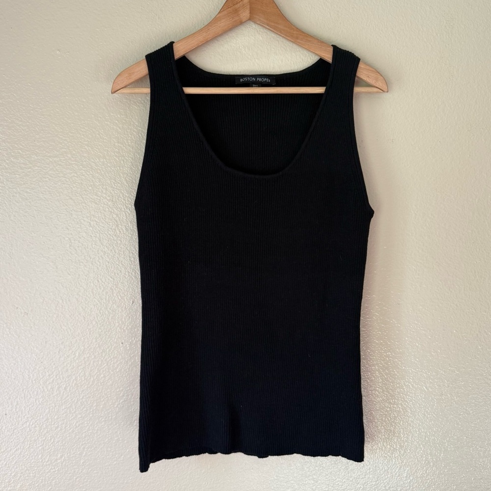 ❇️Boston Proper Ribbed Black Tank Top 2 for $22❇️